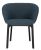 Scaun Kartell Charla Orsetto design Patricia Urquiola, cadru negru, tapiterie Blue