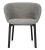 Scaun Kartell Charla Antibes design Patricia Urquiola, cadru negru, tapiterie Light Grey