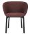 Scaun Kartell Charla Antibes design Patricia Urquiola, cadru negru, tapiterie Wine