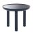Masuta Kartell K-Top design Rodolfo Dordoni, d 60cm, h 50cm, Smoked Mirror - Blue