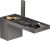 Baterie lavoar Axor MyEdition 70, ventil push-open, fara placa superioara, crom negru periat