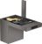 Baterie bideu Axor MyEdition, ventil push-open, fara placa superioara, crom negru periat