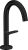 Baterie lavoar Axor ONE Select 140, ventil push-open, negru mat