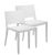Set 2 scaune Kartell Lizz Mat design Piero Lissoni & Carlo Tamborini, alb