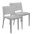 Set 2 scaune Kartell Lizz Mat design Piero Lissoni & Carlo Tamborini, gri