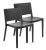 Set 2 scaune Kartell Lizz Mat design Piero Lissoni & Carlo Tamborini, negru