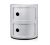 Comoda modulara Kartell Componibili 2 design Anna Castelli Ferrieri, silver mat