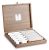 Set cutite friptura Claude Dozorme Beaumarly cu maner rasina crem, 6 piese, cutie lemn stejar