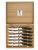 Set cutite friptura Claude Dozorme Classic Le Thiers Art Deco cu maner din lemn abanos, 6 piese, bolster inox, cutie lemn stejar