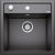 Chiuveta bucatarie Blanco Dalago 5, 515x510mm, ventil automat, Silgranit antracit