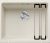 Chiuveta bucatarie Blanco Etagon 500-U, 530x460mm, 2 sine glisante, montare sub blat, Silgranit alb antic