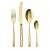 Set tacamuri Sambonet Linear Solid Handle, 24 piese, auriu
