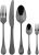 Set tacamuri Sambonet Taormina Solid Handle, 30 piese, negru