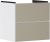 Dulap baza suspendat Hansgrohe Xevolos E cu 2 sertare, 58cm, corp alb mat, front ceramic bronz texturat