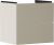 Dulap baza suspendat Hansgrohe Xevolos E cu 2 sertare, 58cm, corp bej mat, front ceramic bronz texturat