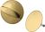 Set ornamente pentru sifon cu preaplin pentru cada Hansgrohe Flexaplus, gold optic lustruit