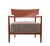 Fotoliu Kartell Cara design Philippe Starck & Sergio Schito, cadru ruginiu, tapiterie Fancy ruginiu-bej