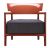 Fotoliu Kartell Cara Outdoor design Philippe Starck & Sergio Schito, cadru Rust, perna Blue-Orange