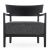 Fotoliu Kartell Cara Mat design Philippe Starck & Sergio Schito, cadru negru, perna Solid Charcoal