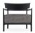 Fotoliu Kartell Cara Mat design Philippe Starck & Sergio Schito, cadru negru, perna Fancy Black-Beige