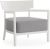 Fotoliu exterior Kartell Cara Mat Outdoor design Philippe Starck & Sergio Schito, cadru alb mat, perne gri