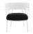 Fotoliu Kartell A.I. Lounge design Philippe Starck, cadru alb, perna Boucle Black