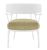 Fotoliu Kartell A.I. Lounge design Philippe Starck, cadru verde, perna Texture Yellow