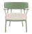 Fotoliu Kartell A.I. Lounge design Philippe Starck, cadru verde, perna Boucle White