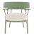 Fotoliu Kartell A.I. Lounge design Philippe Starck, cadru verde, perna Panamino Basic White