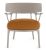 Fotoliu Kartell A.I. Lounge design Philippe Starck, cadru gri, perna Boucle Orange