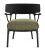 Fotoliu Kartell A.I. Lounge design Philippe Starck, cadru negru, perna Texture Green