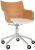 Scaun birou Kartell Q/Wood design Philippe Stark, baza crom, Light Wood