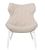 Fotoliu Kartell Foliage design Patricia Urquiola, cadru alb, perna Trevira Beige