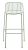 Scaun exterior Kartell Hiray design Ludovica & Roberto Palomba, h 96cm, verde salvie