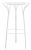 Masa inalta exterior Kartell Hiray design Ludovica & Roberto Palomba, d 60cm, h 108cm, alb