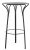 Masa inalta exterior Kartell Hiray design Ludovica & Roberto Palomba, d 60cm, h 108cm, negru