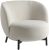 Fotoliu Kartell Lunam design Patricia Urquiola, tapiterie Orsetto, Alb