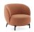 Fotoliu Kartell Lunam design Patricia Urquiola, tapiterie Curly roz