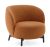 Fotoliu Kartell Lunam design Patricia Urquiola, tapiterie Curly orange