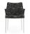 Scaun Kartell Eleganza Nia design Philippe Starck, cadru alb, tapiterie Melange Black