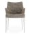 Scaun Kartell Eleganza Nia design Philippe Starck, cadru alb, tapiterie Melange Taupe