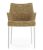 Scaun Kartell Eleganza Nia design Philippe Starck, cadru alb, tapiterie Melange Mustard