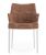 Scaun Kartell Eleganza Nia design Philippe Starck, cadru alb, tapiterie Melange Rust