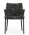 Scaun Kartell Eleganza Nia design Philippe Starck, cadru negru, tapiterie Melange Black