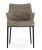 Scaun Kartell Eleganza Nia design Philippe Starck, cadru negru, tapiterie Melange Taupe