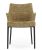 Scaun Kartell Eleganza Nia Design Philippe Starck, cadru negru, tapiterie Melange Mustard