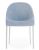 Scaun Kartell Eleganza Ela design Philippe Starck, cadru alb, tapiterie Melange Light Blue