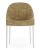 Scaun Kartell Eleganza Ela design Philippe Starck, cadru alb, tapiterie Melange Mustard