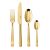 Set tacamuri Sambonet Flat Solid Handle, 24 piese, auriu