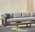 Canapea modulara exterior Point Heritage cu 3 locuri, brat dreapta, structura aluminiu, cadru gri, textil gri G2 1252